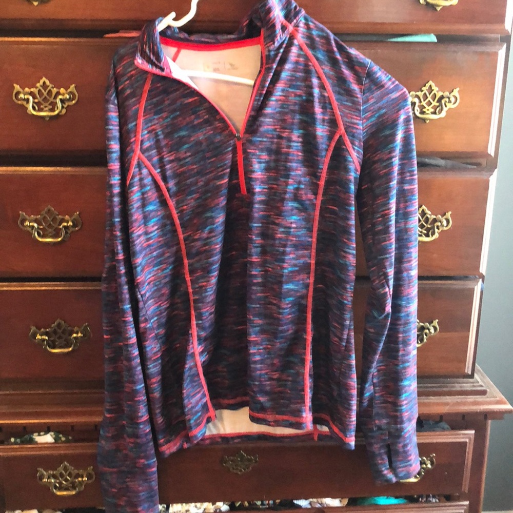 Long sleeve half zip running top